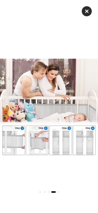 Set protectie patut bebe captuseala respirabila NOU