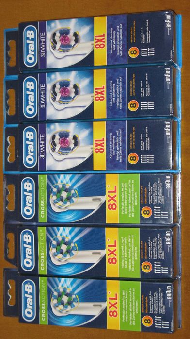 Oral b cross , floss , 3d white , sensitive