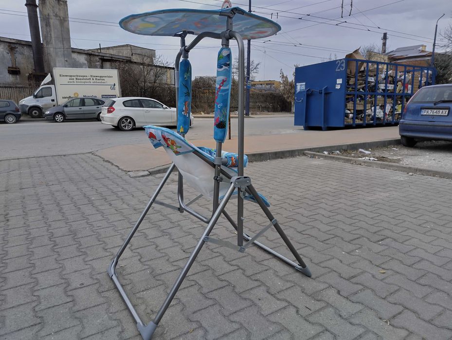 MONI Градинска люлка със сенник FUNNY син