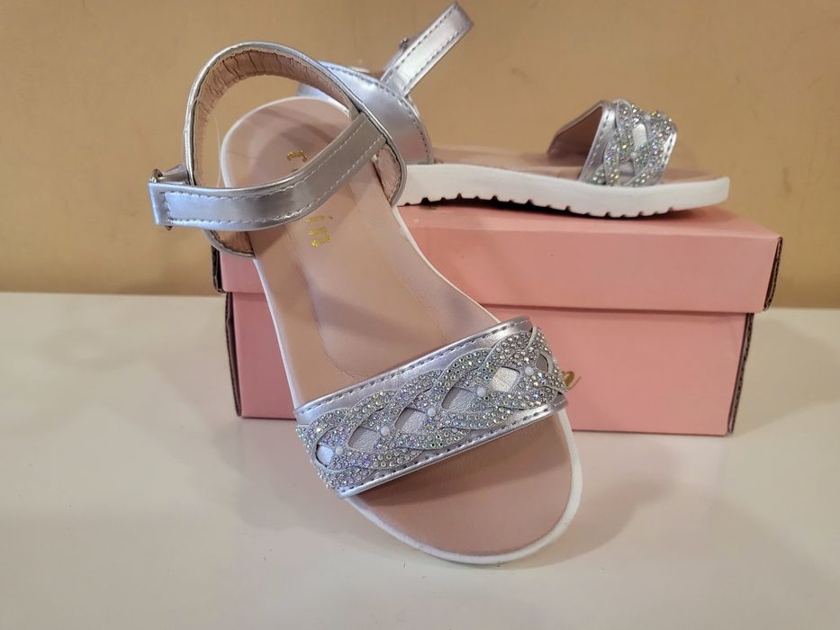 Дандали за момиче 29 номер, Сребърни