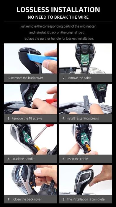 Set schimbator M joystick Crystal Bmw X5,X6,X7 G05 G06 G07 swarovski