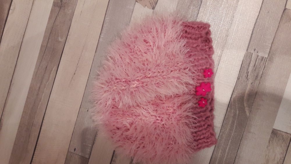 vand jacketa de iarna florala + căciulă