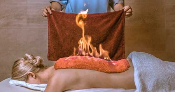 Огненный, баночный массаж