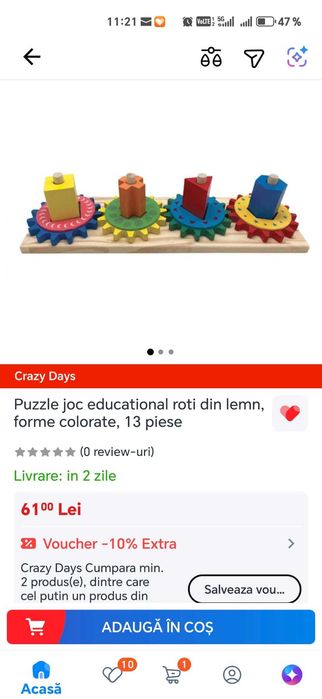 Set jucarii bebe puzzel lemn plastic puzzel rotativ spirala, bebe valiza