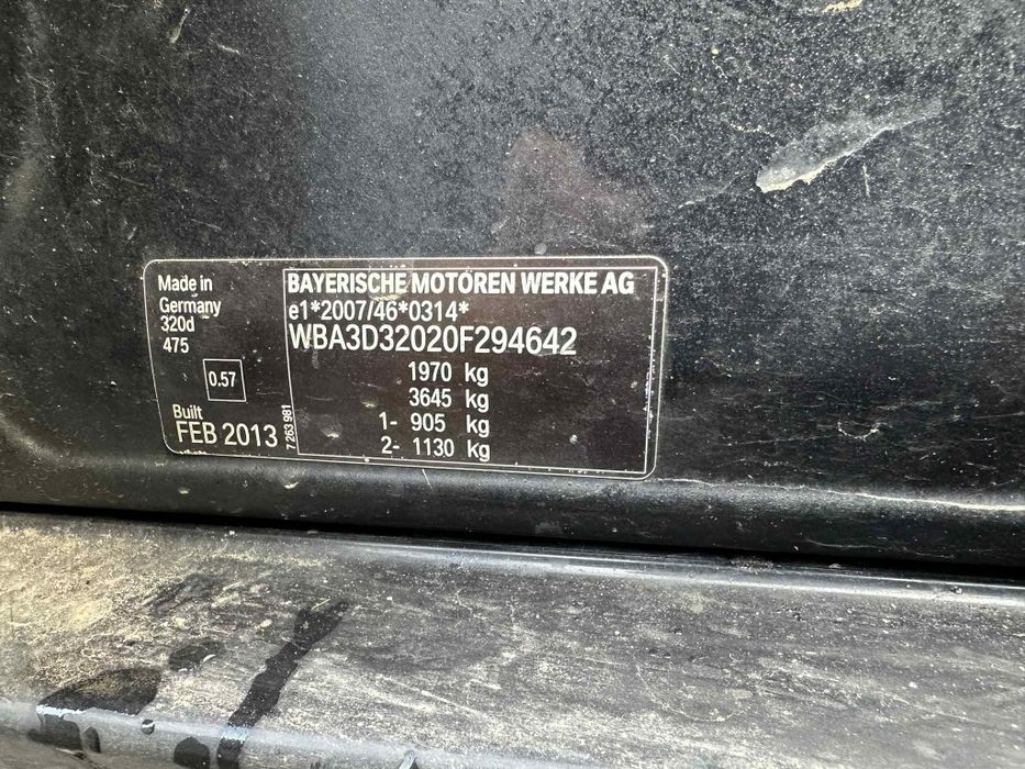 Dezmembrez BMW f30/f31 184hp 2.0d