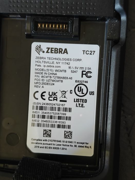 Terminal zebra tc 27 128gb cu 8gb rami