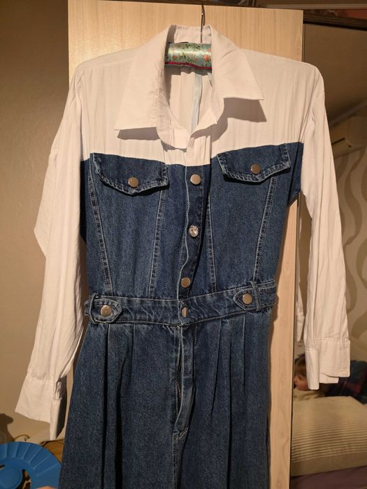 Дамски дънков гащеризон  М размер