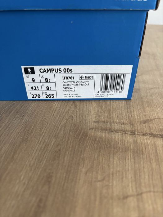 Adidas campus marime 42 2/3 albi
