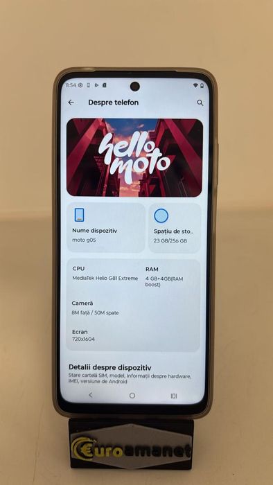 Telefon mobil Motorola moto g05, Dual SIM, 128GB, 4GB RAM, 5200 -A-