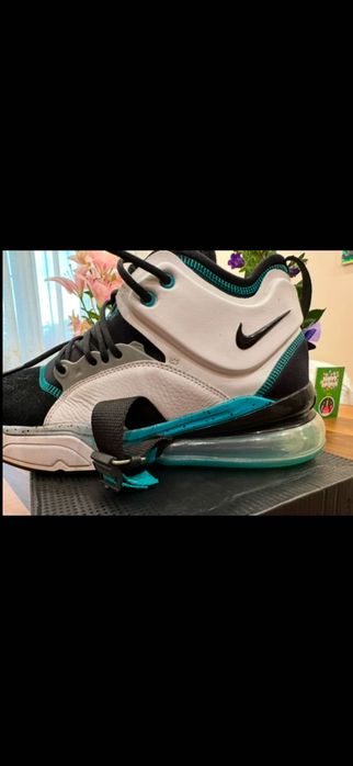 Nike Air Force 270 кецове (Черно/Бяло/Тюркоаз) - № 44.5