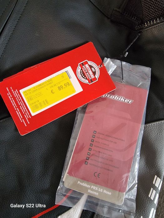 Pantaloni Moto Piele Probiker PRX-16, Mărimea 28 (Talie 56 ) – NOI cu etichetă