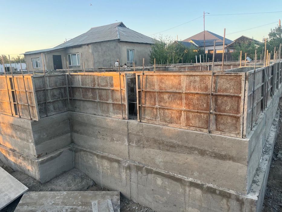 Заливаем фундамент/фундамент құямыз