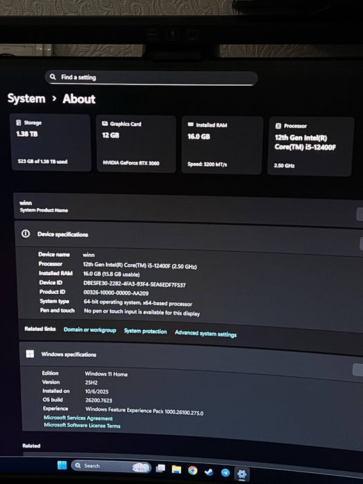 Tayyor yeg'ilgan sborka kompyuter streaming/gaming