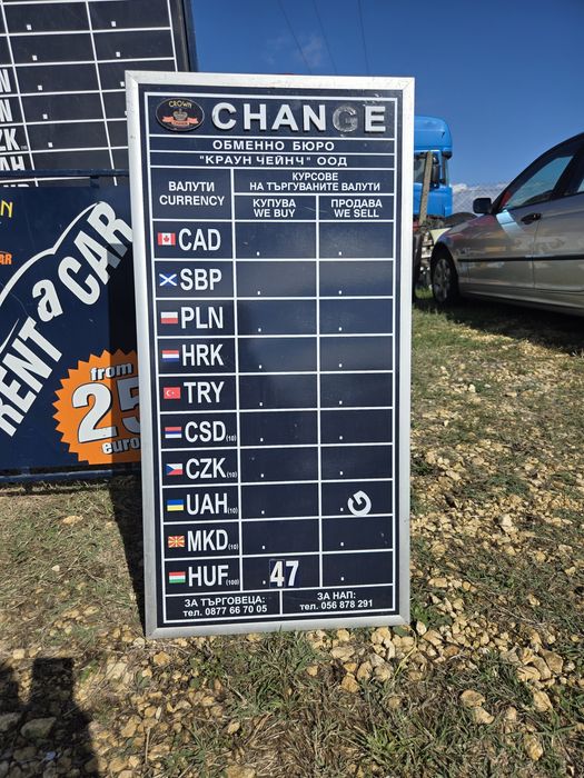 Метални рекламни табели двустранни