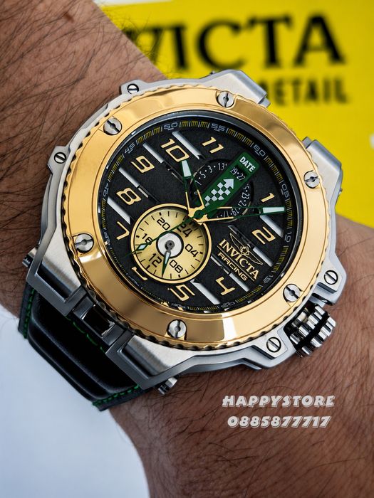 INVICTA Downforce silver/gold 56 mm, Инвикта нов мъжки часовник