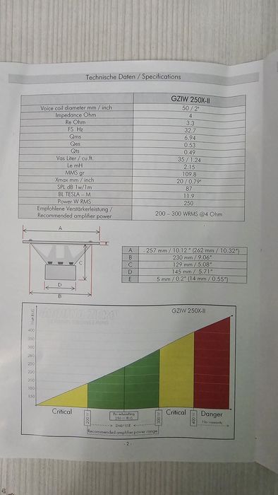 Сабвуфер Ground Zero сабвуфер GZIW 250X-II