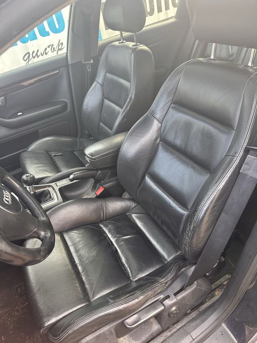 Кожен салон с подгрев ауди а4 б6 б7 / седалки audi a4 b6 b7