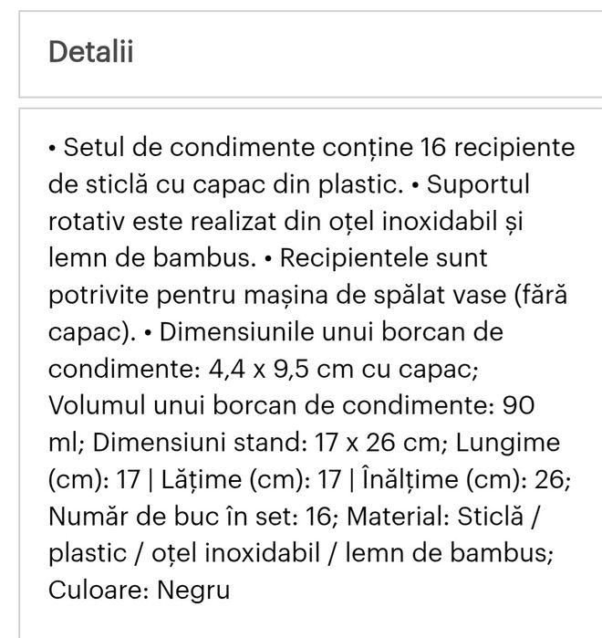 Set rotativ 16 condimente nou