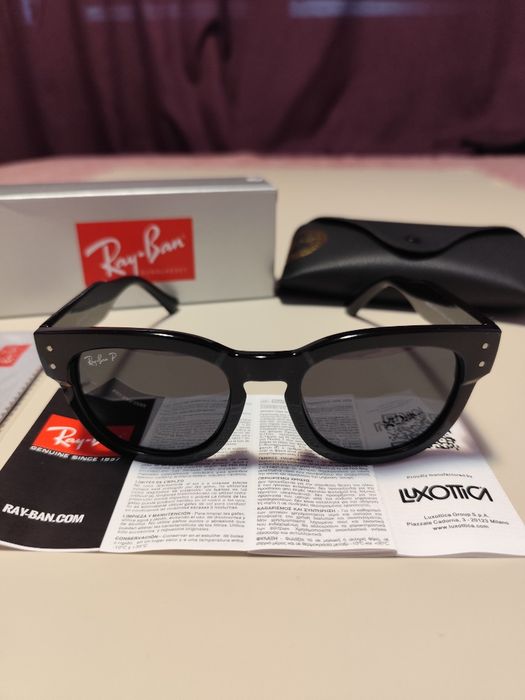 Ochelari de soare Ray-Ban RB0298S Mega Hawkeye Black cu lentile polarizate