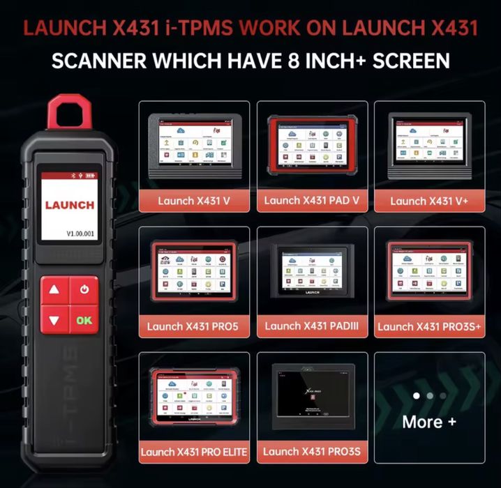 Tester Launch i-TMPS diagnoza codare senzori presiune roti scris