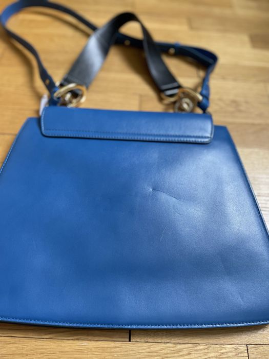 Chloe синя данска чанта