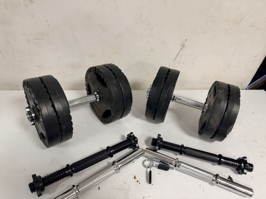 Gantere reglabile noi set 25 kg, 12,5 kg+12,5 kg=25 kg pret promo 200