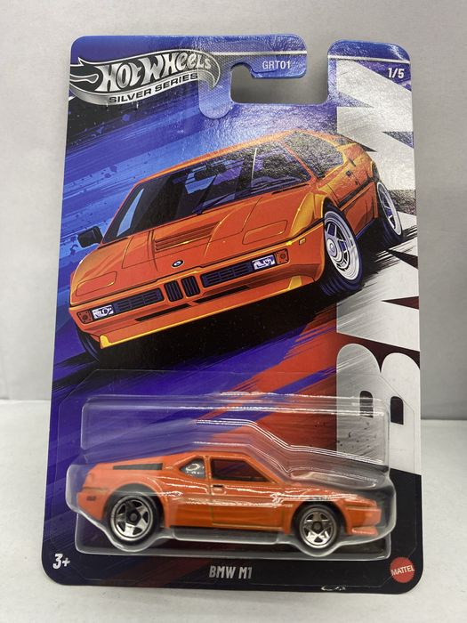 HOT WHEELS SILVER lot 5 machete auto scara 1:64 BMW M1 M2 M3 M4 M5