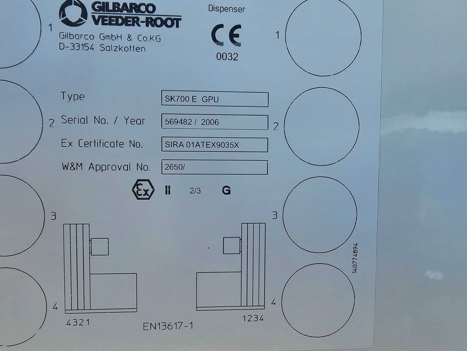 Бензиноколонка Gilbarco SK700 - колонка за Дезел , Бензин