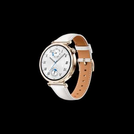 Смарт часовник HUAWEI Watch GT 5 бяла кожена каишка
