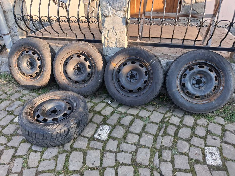 Anvelope iarna 195 65 15 +Jante+capace Golf 4, Audi, Seat, Skoda