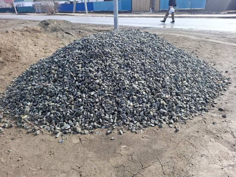 Щебень плотных пород.