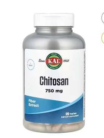 Витамины KAL, хитозан, 750 мг, 120 капсул