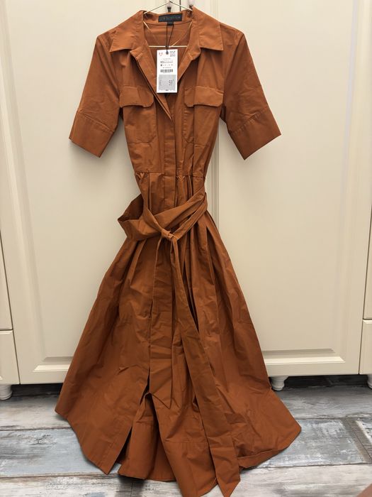 Rochie din bumbac cu eticheta XS Zara noua