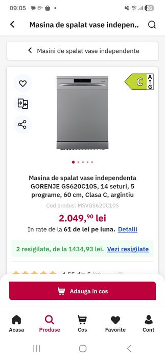 Masina de spalat vase Gorenje