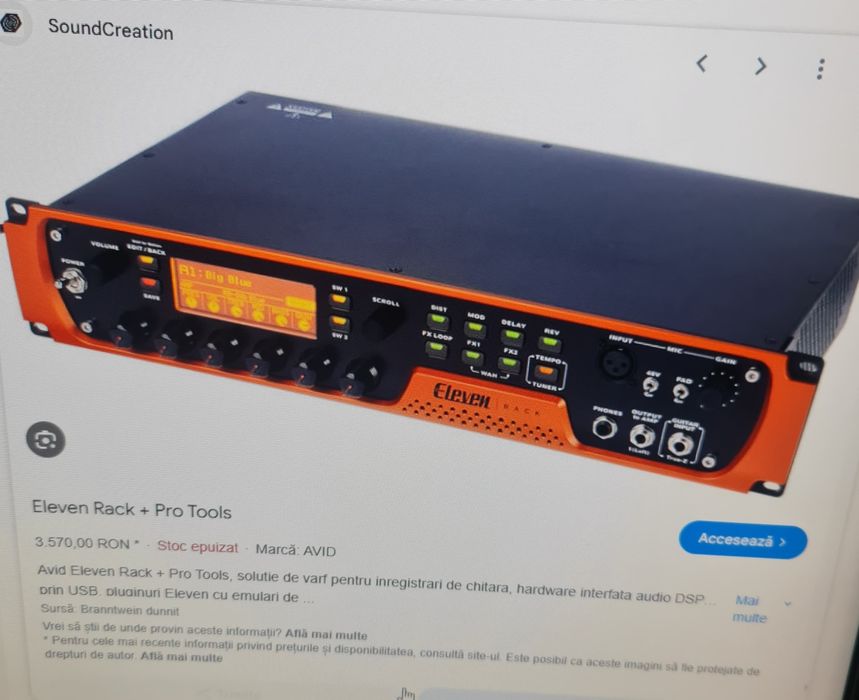 Vind  sau schimb procesor chitara Avid Eleven cu pedalier Behringer