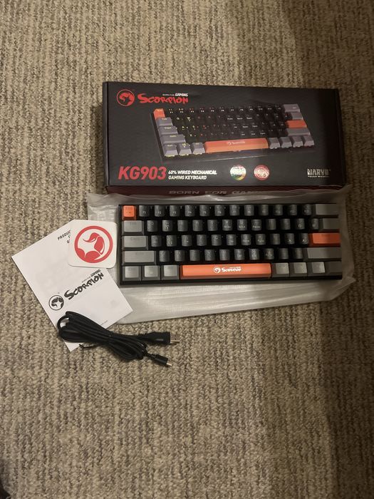 Tastatura Gaming mecanica MARVO KG903, USB, Layout US, negru