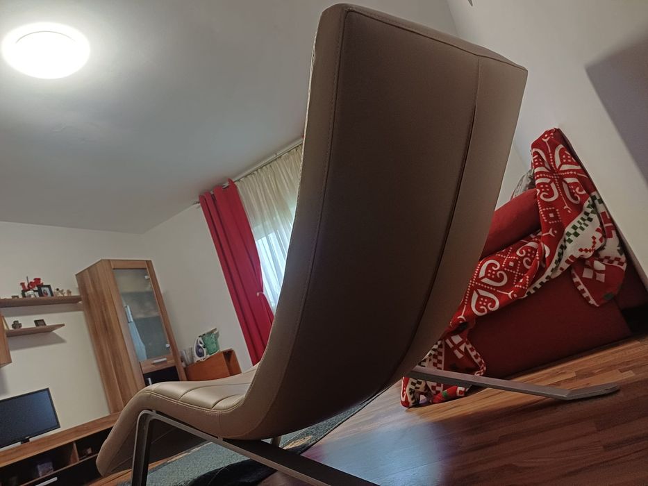 Șezlong piele bej