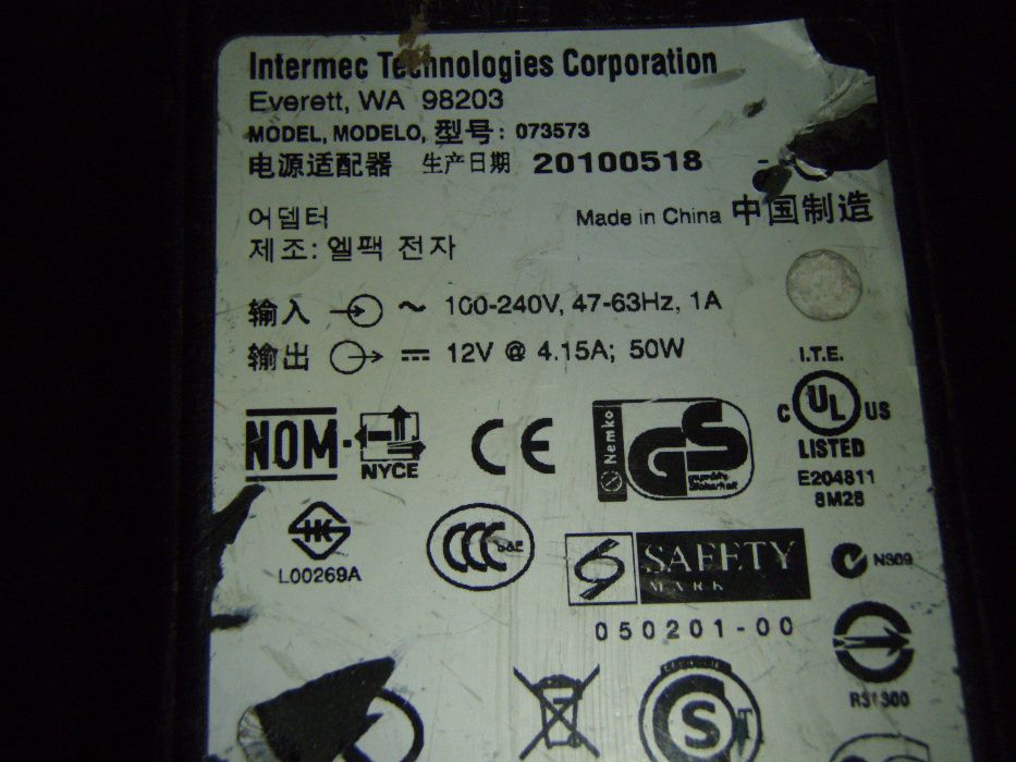 Alimentator Intermec 50W 12V 4.15A, mufa rotunda cu gaura