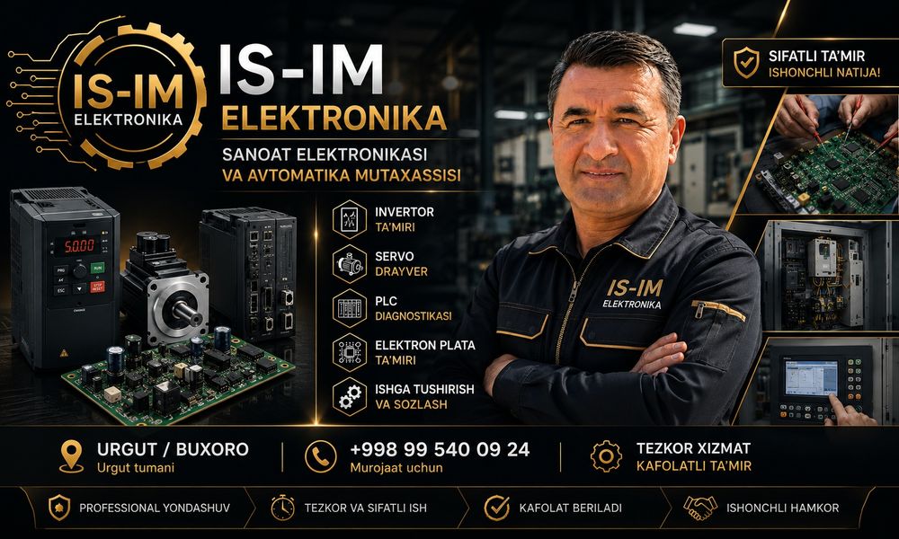 Sanoat Elektronikasi va Avtomatika Ta'miri | Inverter | PLC