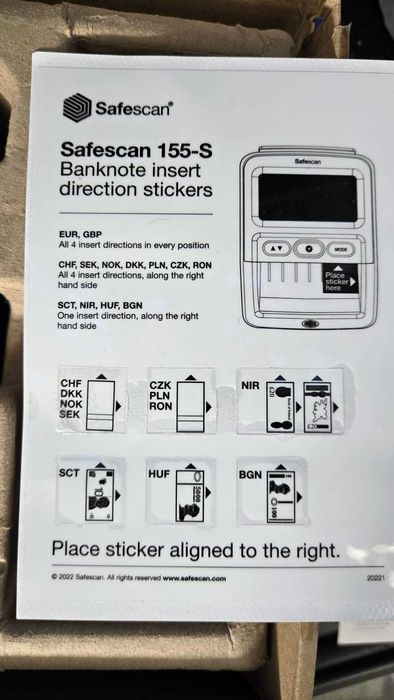 Detector Automat de Bancnote False Safescan 155-SX Special Edition - Ca Nou, Full Box (Cu Baterie LB-105 Inclusă)