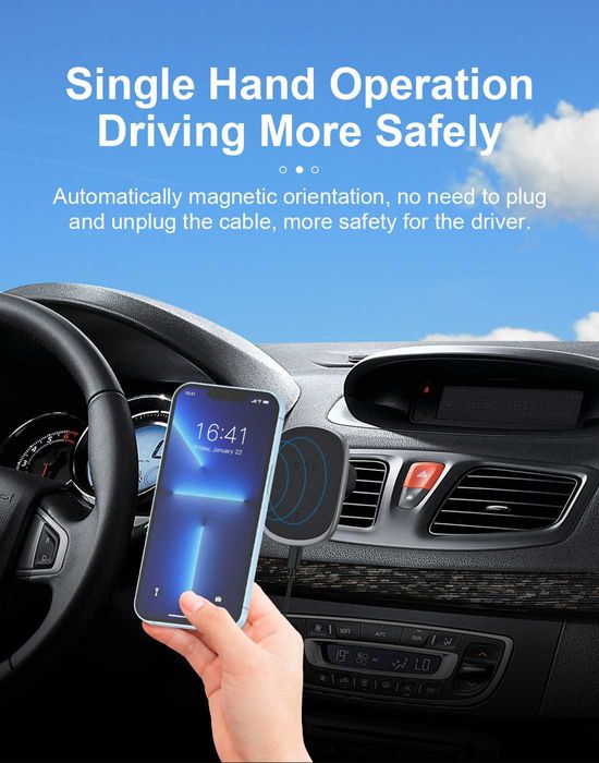 Беспроводная автомобильный держатель для телефона c зарядкой
