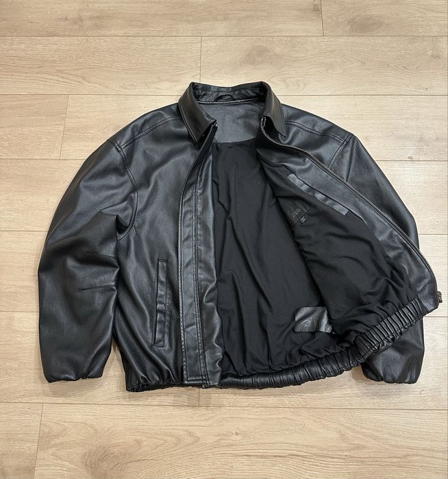 Кожаный бомбер ZARA Oversize