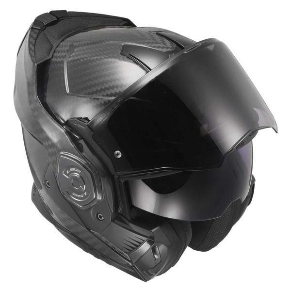 Нова Карбонова Модуларна Отваряема Мото Каска LS2 FF901 Advant X Carbon Solid - ECE 22.06, L и XL Размер