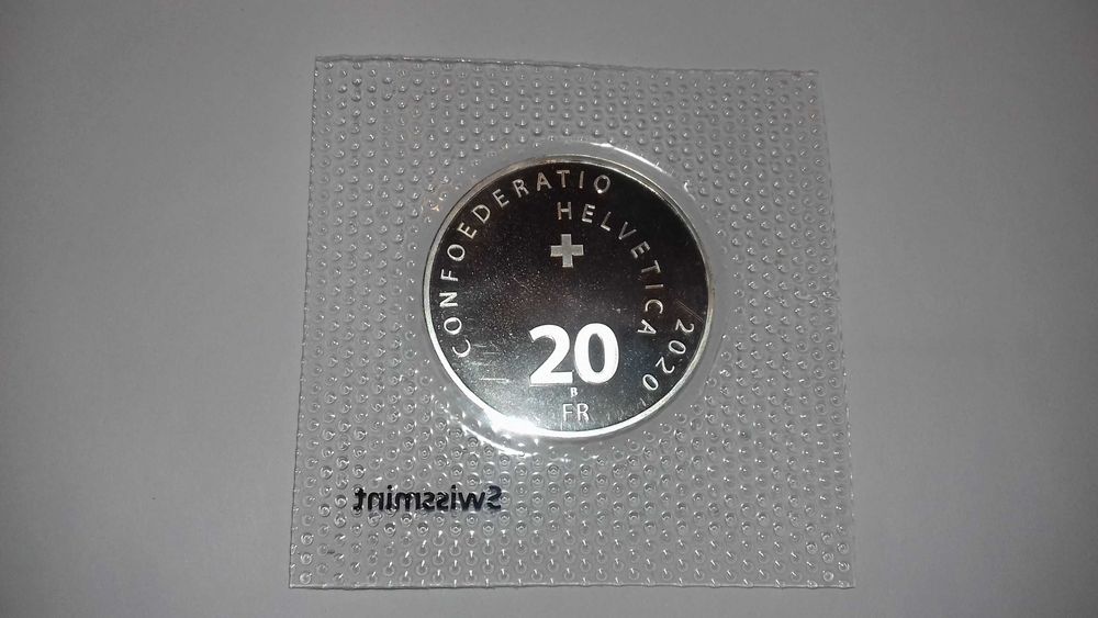 Monedă de argint cu chipul lui Roger Federer,emisă la 23 ianuarie 2020