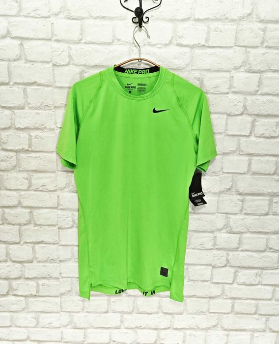 NIKE Pro Compression Оригинална мъжка зелена тениска размер L Нова