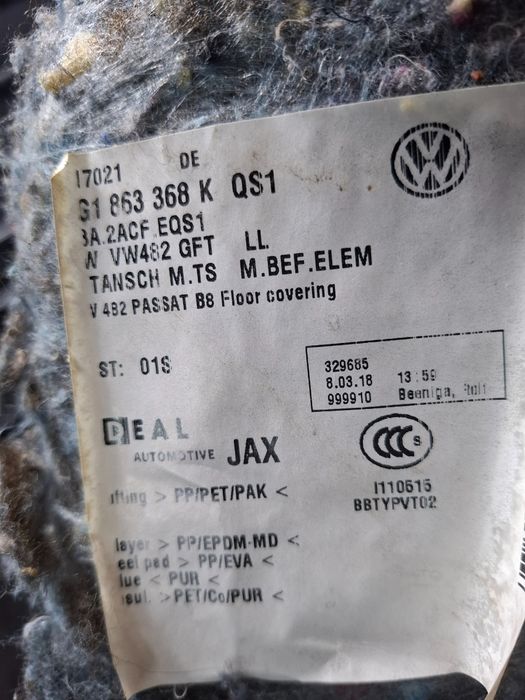 Mocheta Interior Volkswagen Passat B8 2014 - 2021 3G1863368K