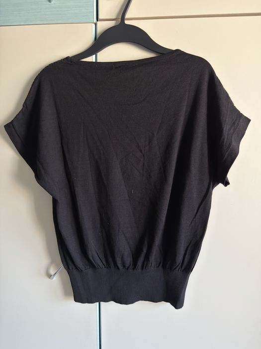 Tricou negru mătase August Silk