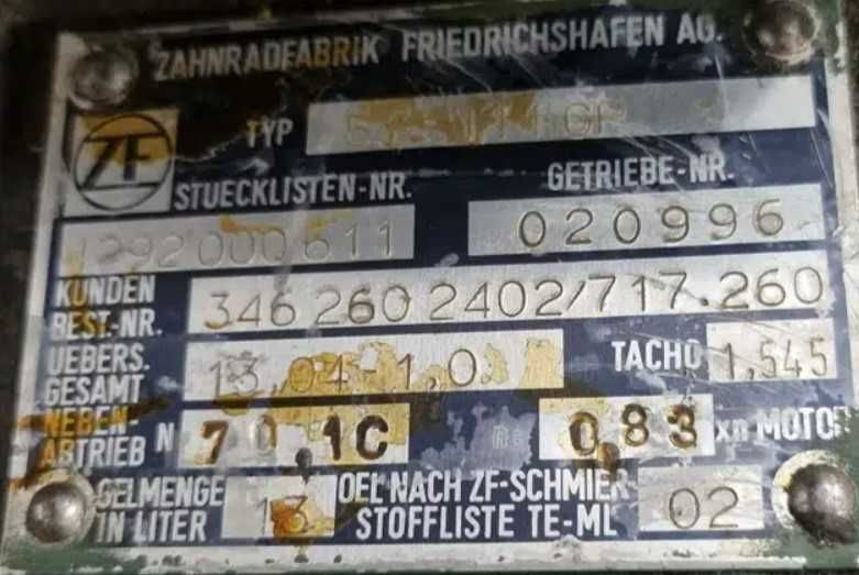 Cutie de viteze ZF 5S-111GP Mercedes 2624 - Piese de schimb Mercedes