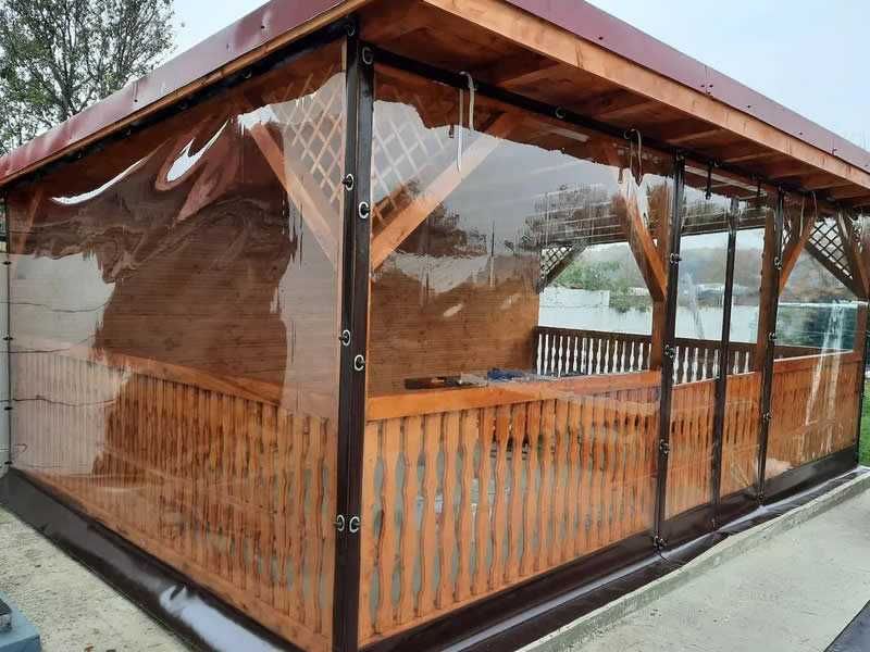 Cabana stil A-Frame, Casa, Foisoare si Terase din structura de lemn