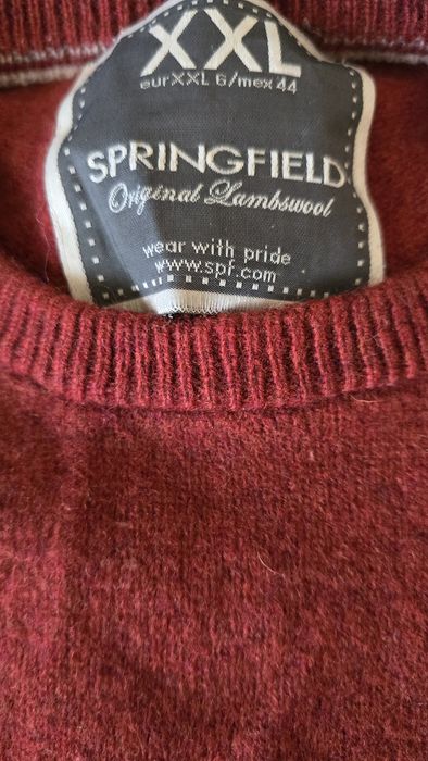 Bluza rosie de lana XXL Springfield